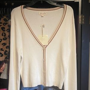 Women's Cream Cardigan Sweater